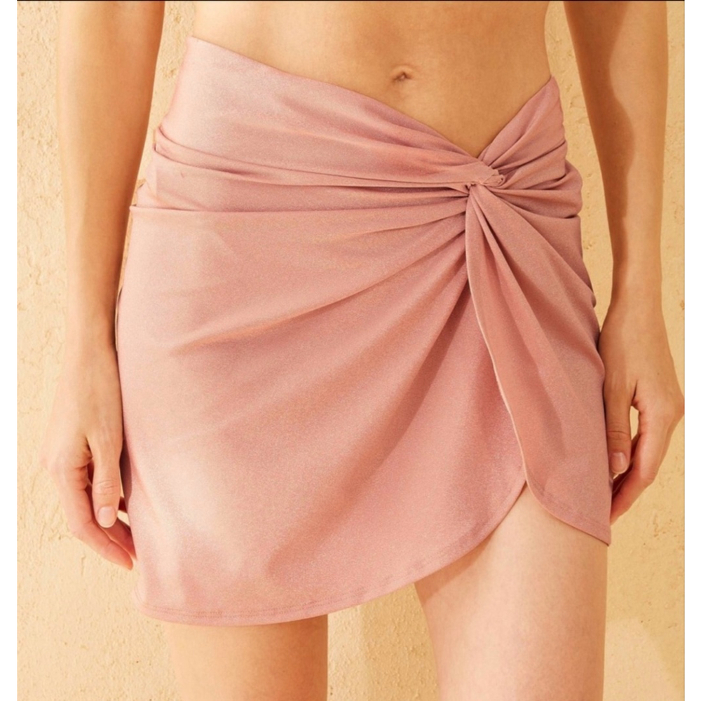 ✨ Women's Sparkle Twist Skirt Cover-Up – Shade & Shore™: Pink : M : NWT